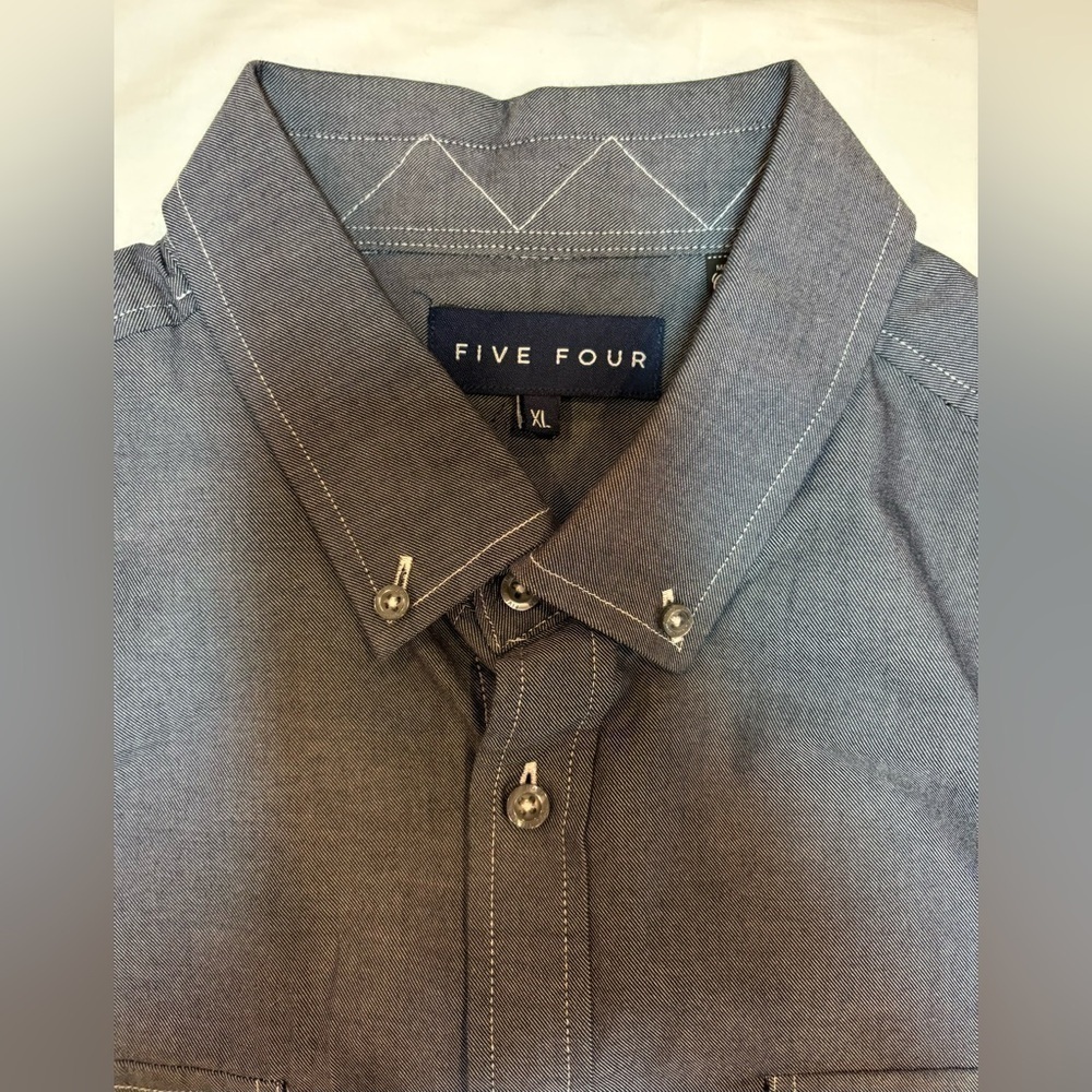 Five Four Button-Down Collar Button Front Long Sl… - image 4